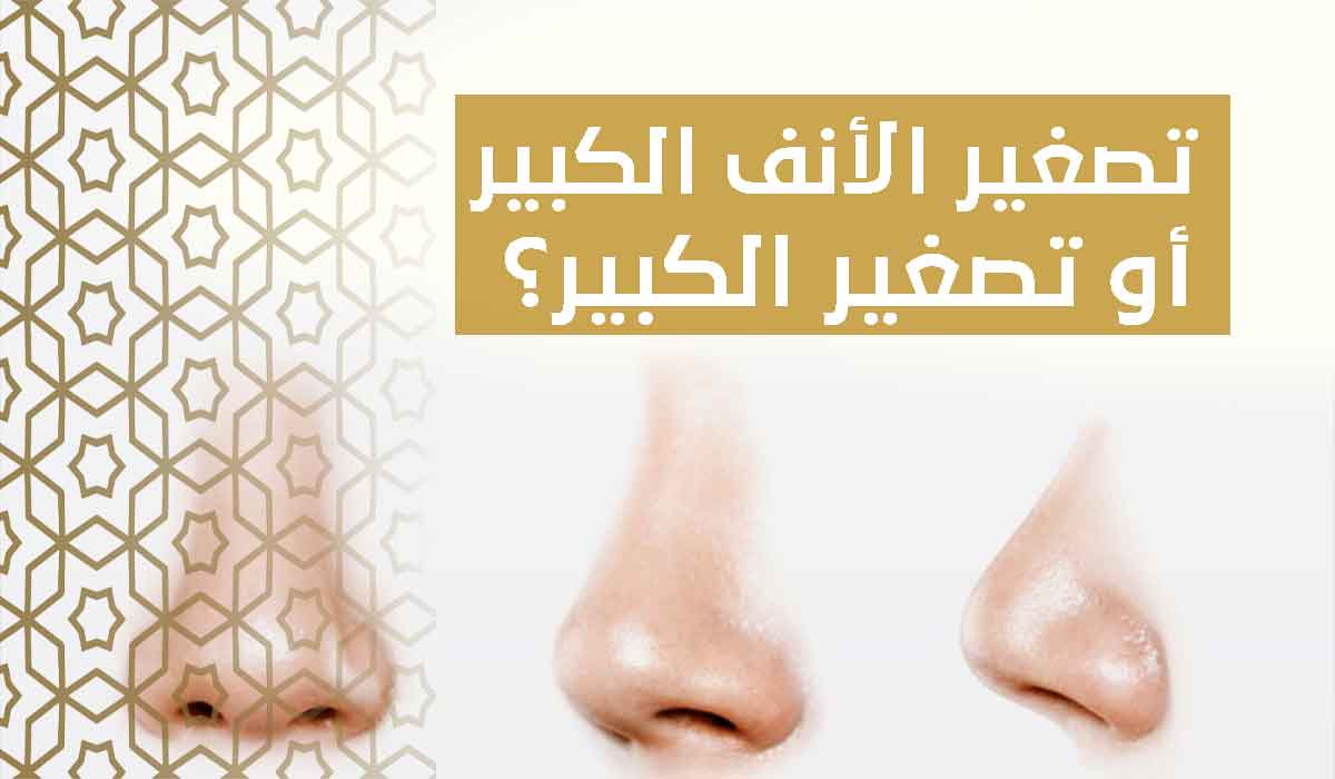 (19) تصغير الأنف الكبير أو تصغير الكبير